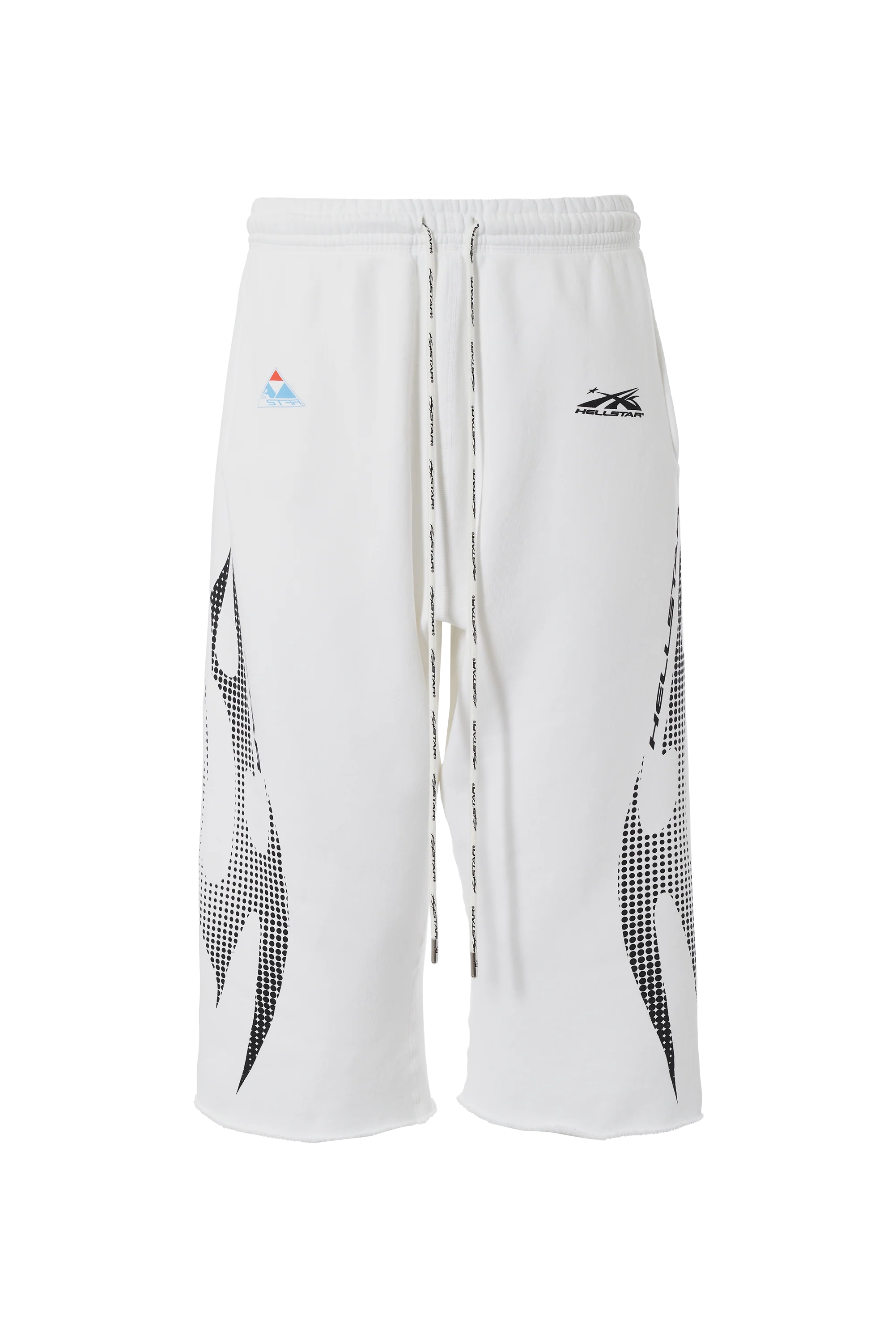 Gradient Flame 3/4 Shorts - White